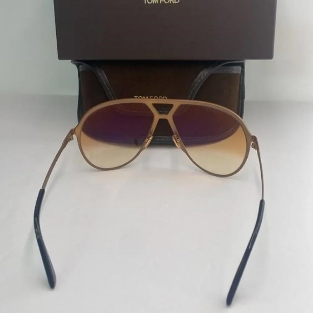 New Authentic TOM FORD Xavier FT1060/S 30F aviator sunglass gold
